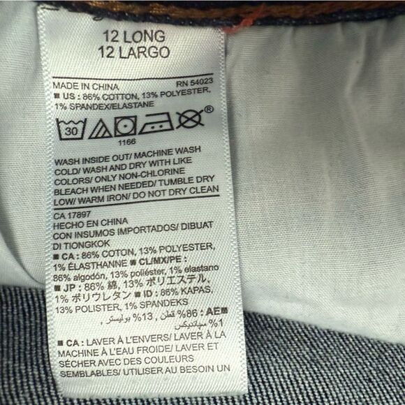 Old Navy Original Mid Rise Skinny Jeans Blue Size 12 Long Preowned EUC - Picture 4 of 6